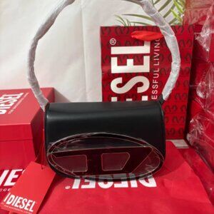 Diesel 1DR Shoulder Bag in Nappa Leather Black